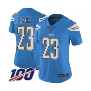 Women's Los Angeles Chargers #23 Rayshawn Jenkins Electric Blue Alternate Vapor Untouchable Limited Player 100th Season Football Jersey