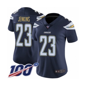 Women's Los Angeles Chargers #23 Rayshawn Jenkins Navy Blue Team Color Vapor Untouchable Limited Player 100th Season Football Jersey