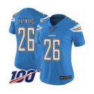 Women's Los Angeles Chargers #26 Casey Hayward Electric Blue Alternate Vapor Untouchable Limited Player 100th Season Football Jersey