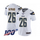 Women's Los Angeles Chargers #26 Casey Hayward White Vapor Untouchable Limited Player 100th Season Football Jersey