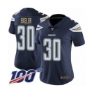 Women's Los Angeles Chargers #30 Austin Ekeler Navy Blue Team Color Vapor Untouchable Limited Player 100th Season Football Jersey