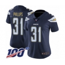 Women's Los Angeles Chargers #31 Adrian Phillips Navy Blue Team Color Vapor Untouchable Limited Player 100th Season Football Jersey