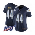 Women's Los Angeles Chargers #44 Kyzir White Navy Blue Team Color Vapor Untouchable Limited Player 100th Season Football Jersey