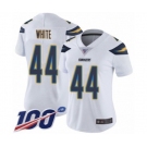 Women's Los Angeles Chargers #44 Kyzir White Vapor Untouchable Limited Player 100th Season Football Jersey