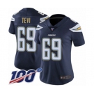 Women's Los Angeles Chargers #69 Sam Tevi Navy Blue Team Color Vapor Untou