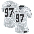 Women's Los Angeles Chargers #97 Joey Bosa 2024 F.U.S.E Arctic Camo Salute To Service Limited Stitched Football Jersey