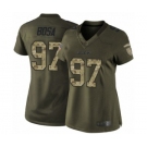 Women's Los Angeles Chargers #97 Joey Bosa Green Salute to Service Football Jersey