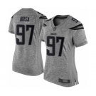 Women's Los Angeles Chargers #97 Joey Bosa Limited Gray Gridiron Football Jersey