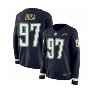 Women's Los Angeles Chargers #97 Joey Bosa Limited Navy Blue Therma Long Sleeve Football Jersey