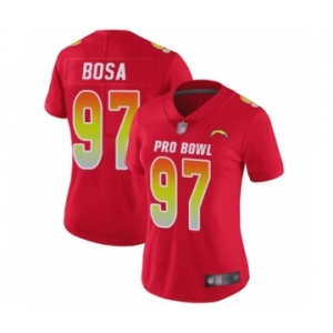 Women's Los Angeles Chargers #97 Joey Bosa Limited Red 2018 Pro Bowl Football Jersey