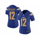 Women's Nike Los Angeles Chargers #12 Mike Williams Limited Electric Blue Rush NFL Jersey