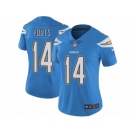 Women's Nike Los Angeles Chargers #14 Dan Fouts Vapor Untouchable Limited Electric Blue Alternate NFL Jersey