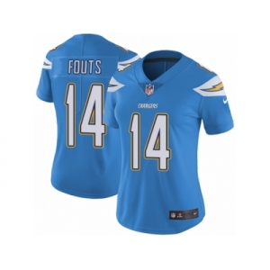 Women's Nike Los Angeles Chargers #14 Dan Fouts Vapor Untouchable Limited Electric Blue Alternate NFL Jersey