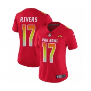 Women's Nike Los Angeles Chargers #17 Philip Rivers Limited Red AFC 2019 Pro Bowl NFL Jersey