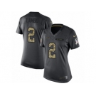 Women's Nike Los Angeles Chargers #2 Josh Lambo Limited Black 2016 Salute to Service NFL Jersey