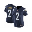 Women's Nike Los Angeles Chargers #2 Josh Lambo Vapor Untouchable Limited Navy Blue Team Color NFL Jersey