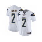 Women's Nike Los Angeles Chargers #2 Josh Lambo Vapor Untouchable Limited White NFL Jersey