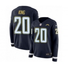 Women's Nike Los Angeles Chargers #20 Desmond King Limited Navy Blue Therma Long Sleeve NFL Jersey