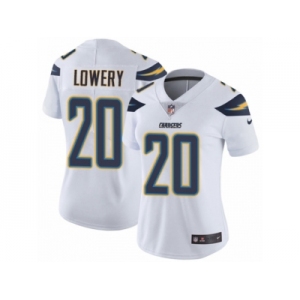 Women's Nike Los Angeles Chargers #20 Dwight Lowery Vapor Untouchable Limited White NFL Jersey