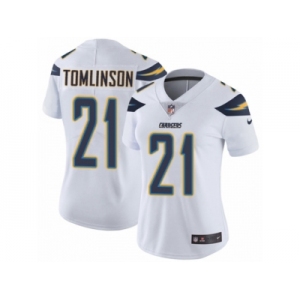 Women's Nike Los Angeles Chargers #21 LaDainian Tomlinson Vapor Untouchable Limited White NFL Jersey