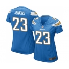 Women's Nike Los Angeles Chargers #23 Rayshawn Jenkins Game Electric Blue Alternate NFL Jersey