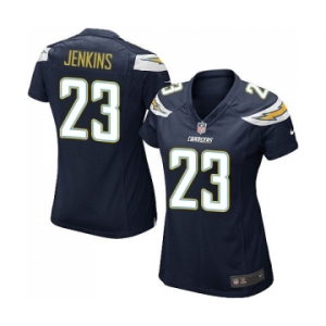 Women's Nike Los Angeles Chargers #23 Rayshawn Jenkins Game Navy Blue Team Color NFL Jersey