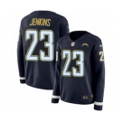 Women's Nike Los Angeles Chargers #23 Rayshawn Jenkins Limited Navy Blue Therma Long Sleeve NFL Jersey