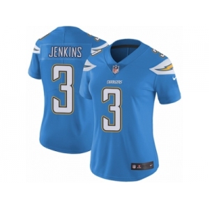 Women's Nike Los Angeles Chargers #3 Rayshawn Jenkins Electric Blue Alternate Vapor Untouchable Limited Player NFL Jersey