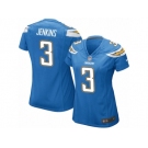 Women's Nike Los Angeles Chargers #3 Rayshawn Jenkins Game Electric Blue Alternate NFL Jersey