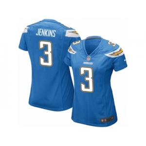 Women's Nike Los Angeles Chargers #3 Rayshawn Jenkins Game Electric Blue Alternate NFL Jersey