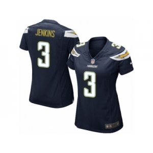 Women's Nike Los Angeles Chargers #3 Rayshawn Jenkins Game Navy Blue Team Color NFL Jersey