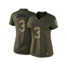 Women's Nike Los Angeles Chargers #3 Rayshawn Jenkins Limited Green Salute to Service NFL Jersey