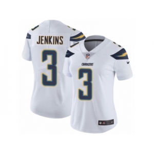 Women's Nike Los Angeles Chargers #3 Rayshawn Jenkins White Vapor Untouchable Limited Player NFL Jersey