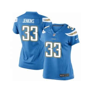 Women's Nike Los Angeles Chargers #33 Rayshawn Jenkins Limited Electric Blue Alternate NFL Jersey