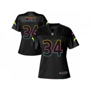 Women's Nike Los Angeles Chargers #34 Derek Watt Game Black Fashion NFL Jersey