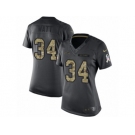 Women's Nike Los Angeles Chargers #34 Derek Watt Limited Black 2016 Salute to Service NFL Jersey