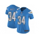 Women's Nike Los Angeles Chargers #34 Derek Watt Vapor Untouchable Limited Electric Blue Alternate NFL Jersey