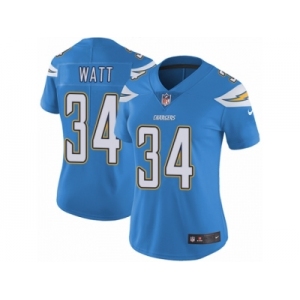 Women's Nike Los Angeles Chargers #34 Derek Watt Vapor Untouchable Limited Electric Blue Alternate NFL Jersey