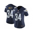 Women's Nike Los Angeles Chargers #34 Derek Watt Vapor Untouchable Limited Navy Blue Team Color NFL Jersey