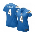 Women's Nike Los Angeles Chargers #4 Michael Badgley Game Electric Blue Alternate NFL Jersey