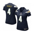 Women's Nike Los Angeles Chargers #4 Michael Badgley Game Navy Blue Team Color NFL Jersey