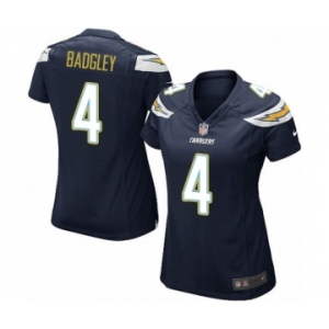 Women's Nike Los Angeles Chargers #4 Michael Badgley Game Navy Blue Team Color NFL Jersey