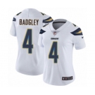 Women's Nike Los Angeles Chargers #4 Michael Badgley White Vapor Untouchable Limited Player NFL Jersey