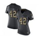 Women's Nike Los Angeles Chargers #42 Uchenna Nwosu Limited Black 2016 Salute to Service NFL Jersey