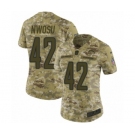 Women's Nike Los Angeles Chargers #42 Uchenna Nwosu Limited Camo 2018 Salute to Service NFL Jersey