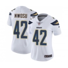 Women's Nike Los Angeles Chargers #42 Uchenna Nwosu White Vapor Untouchable Limited Player NFL Jersey