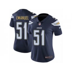 Women's Nike Los Angeles Chargers #51 Kyle Emanuel Vapor Untouchable Limited Navy Blue Team Color NFL Jersey