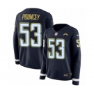 Women's Nike Los Angeles Chargers #53 Mike Pouncey Limited Navy Blue Therma Long Sleeve NFL Jersey