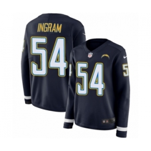 Women's Nike Los Angeles Chargers #54 Melvin Ingram Limited Navy Blue Therma Long Sleeve NFL Jersey