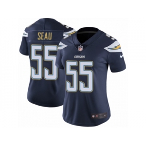 Women's Nike Los Angeles Chargers #55 Junior Seau Vapor Untouchable Limited Navy Blue Team Color NFL Jersey